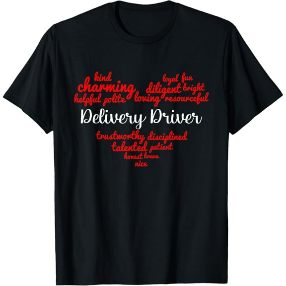 t-shirt Delivery Driver T-Shirt mens，black，women，funny，men，journey，Crew Neck, Short Sleeve,printing