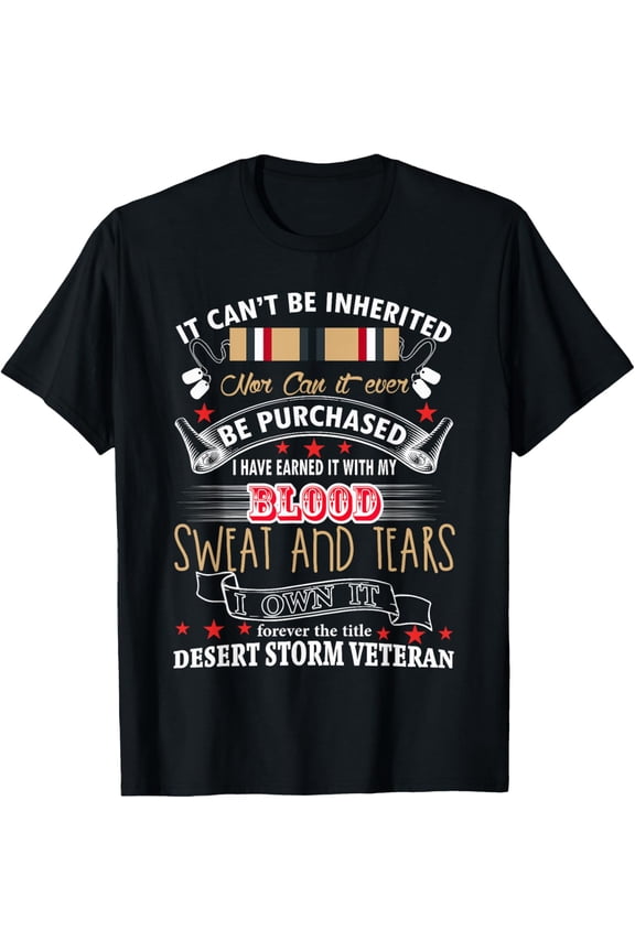 t-shirt Desert Storm Veteran Desert Shield Vet T-Shirt T-Shirt mens,black,women,funny,men,journey,Crew Neck, Short Sleeve,printing