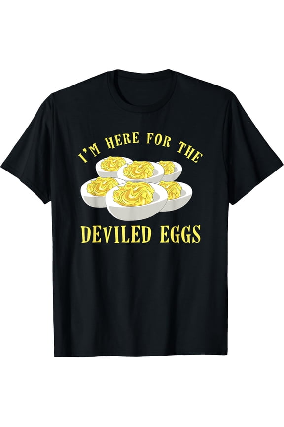 t-shirt Deviled Egg Funny Food Gift T-ShirtMen and women can wear, black T-shirts, gifts. Age: M,L,XL 2XL, 3XL, 4XL