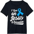 thumbnail image 1 of t-shirt Diabetes Awareness Type 1 2 - Diabetic T1D T2D T-Shirt mens，black，women，funny，journey，Crew Neck, Short Sleeve,custom clothing patterns.gift, 1 of 4