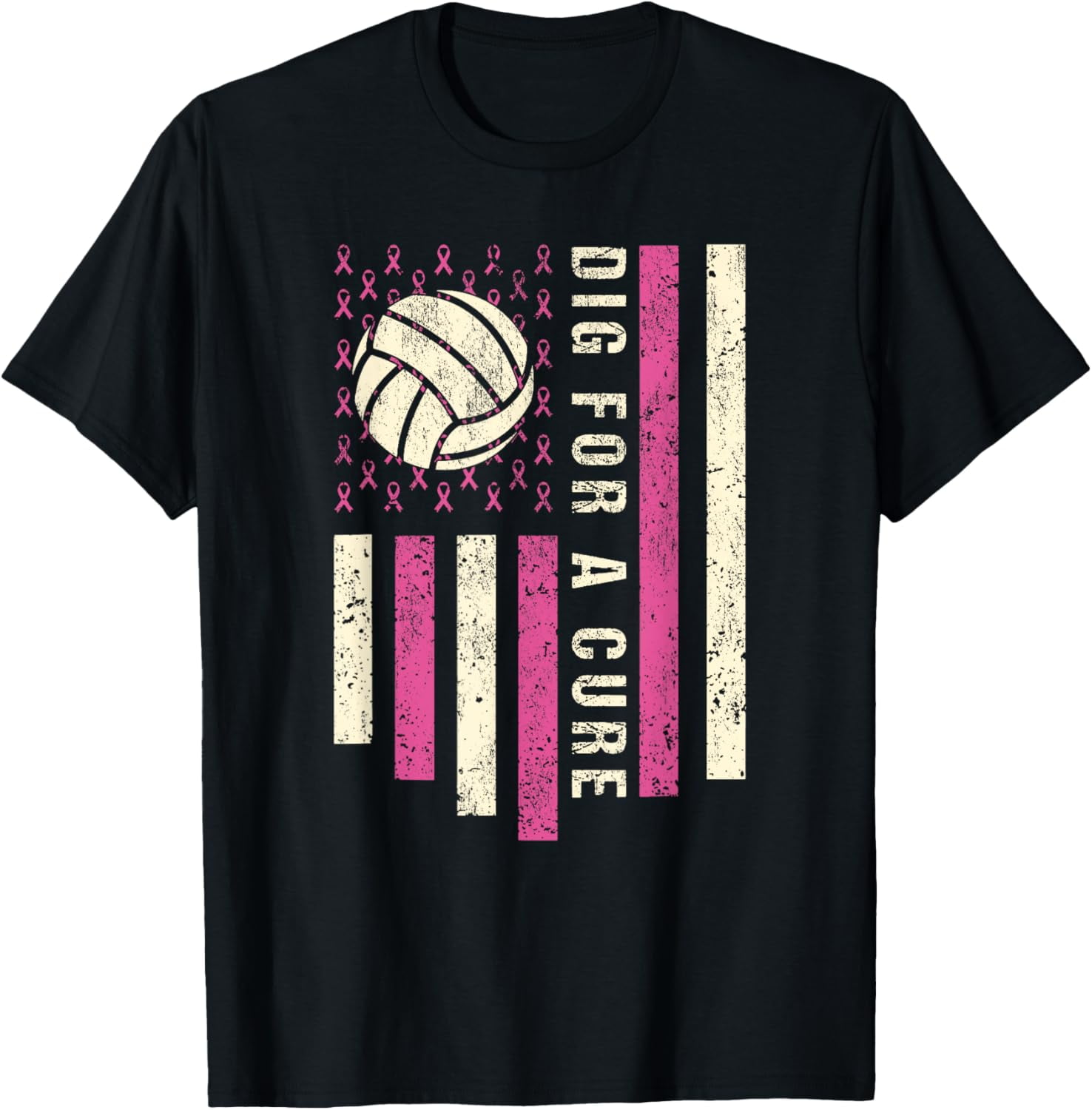 t-shirt Dig For A Cure Breast Volleyball Pink Volleyball Pink Out T ...