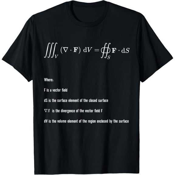 t-shirt Divergence Theorem Vector Calculus Mathematical Physics T-Shirt.