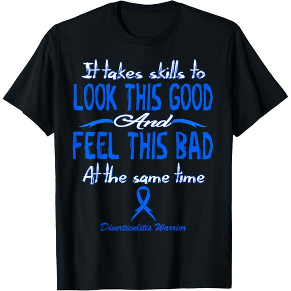 t-shirt Diverticulitis Awareness T-Shirt mens,black,women,funny,journey,Crew Neck, Short Sleeve,printing