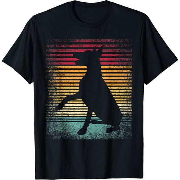 t-shirt Doberman Pinscher Dog Vintage Retro 70's 80's Style Pet Gift T-Shirt.