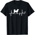 thumbnail image 1 of t-shirt Dog Heartbeat Design Siberian Husky T-Shirt mens，black，women，funny，journey，Crew Neck, Short Sleeve,custom clothing patterns., 1 of 4
