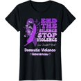 thumbnail image 1 of t-shirt Domestic Violence Awareness Ribbon Butterflies Purple T-Shirt., 1 of 4
