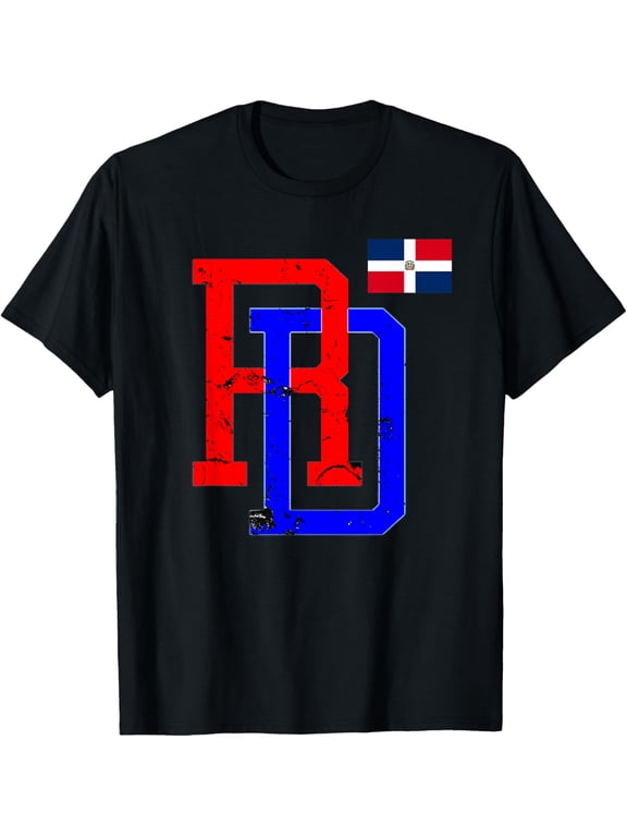 t-shirt Dominican Republic RD Flag Pride-Dominican Tees Cute Gifts T-ShirtMen and women can wear, black T-shirts, gifts. Age: M,L,XL 2XL, 3XL, 4XL