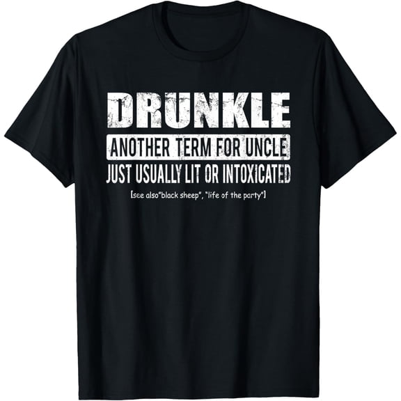 t-shirt Druncle Drunk Uncle Funny Drunkle Beer Drinking Shirt T-Shirt.