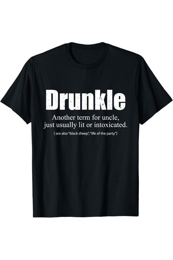 t-shirt Drunk Uncle Drunkle Funny Uncle Shirt For Men.