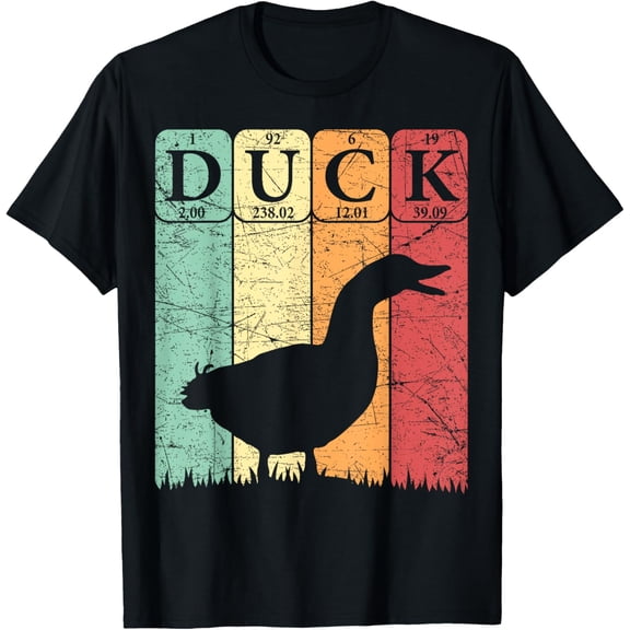 t-shirt Duck Periodic Table Elements Duck Farmer Retro T-Shirt mens，black，women，funny，men，journey，Crew Neck, Short Sleeve,printing