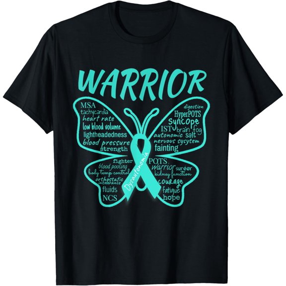 t-shirt Dysautonomia Awareness POTS HyperPOTS NCS Warrior T-shirt mens t shirt，black，women，funny，misfits，men，journey