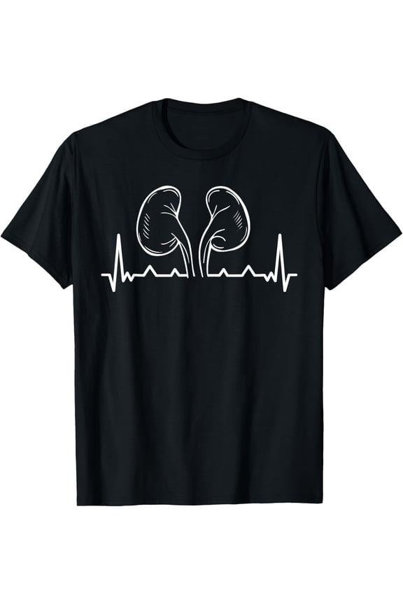 t-shirt EKG Heartbeat Dialysis Kidney Disease Awareness Nurse Tech T-Shirt mens,black,women,funny,journey,Crew Neck, Short Sleeve,custom clothing patterns.