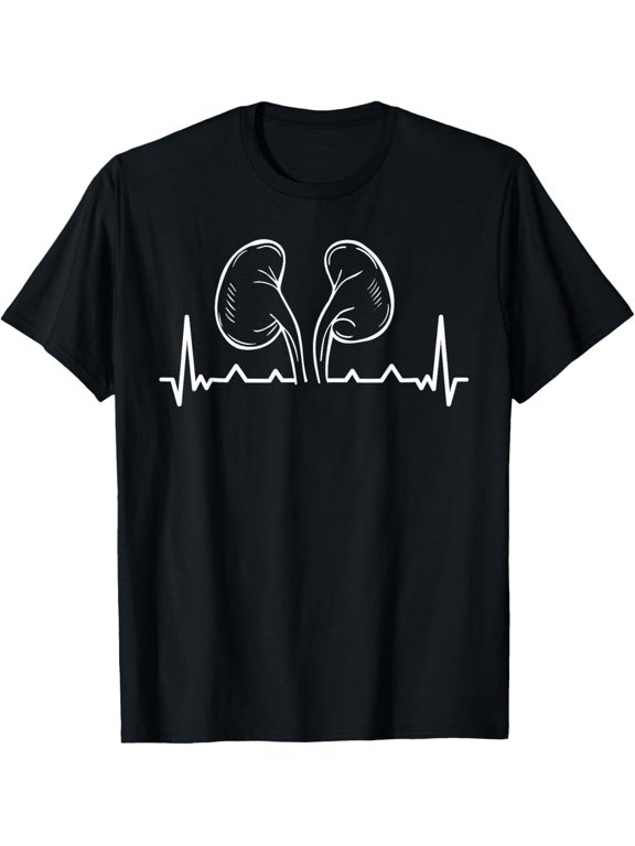 t-shirt EKG Heartbeat Dialysis Kidney Disease Awareness Nurse Tech T-Shirt mens,black,women,funny,journey,Crew Neck, Short Sleeve,custom clothing patterns.