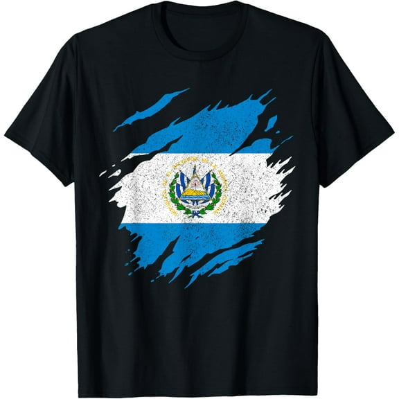 t-shirt El Salvador Salvadorian Flag Pride Pupusas T-Shirt.