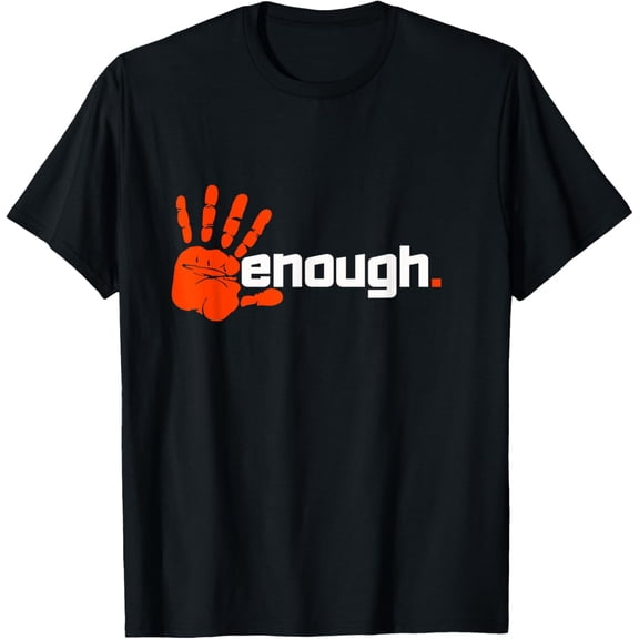 t-shirt Enough Anti-Violence T-Shirt mens,black,women,funny,journey,Crew Neck, Short Sleeve,printing