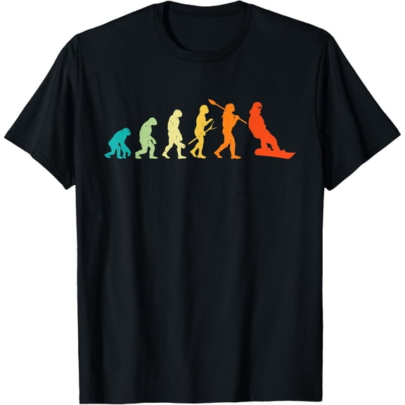 t-shirt Evolution Of Snowboarder - Snowboard Snowboarding Lover T-Shirt mens，black，women，funny，journey，Crew Neck, Short Sleeve,printing