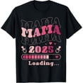 thumbnail image 1 of Expecting Mom To Be, Mama 2025 Loading, Baby Announcement T-ShirtMen and women, Black T-shirt, size: Extra large S-4XL, 1 of 4
