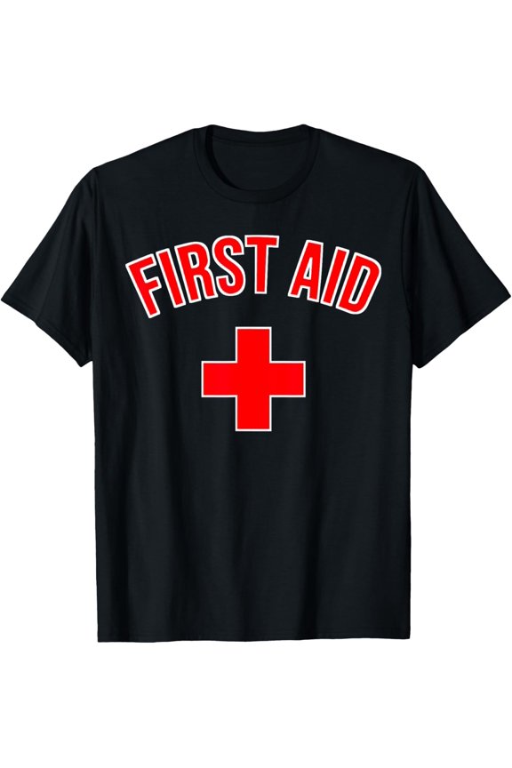 t-shirt FIRST AID CROSS MEDIC EVENT STAFF UNIFORM EMERGENCY T-Shirt mens，black，women，funny，journey，Crew Neck, Short Sleeve,custom clothing patterns.gift