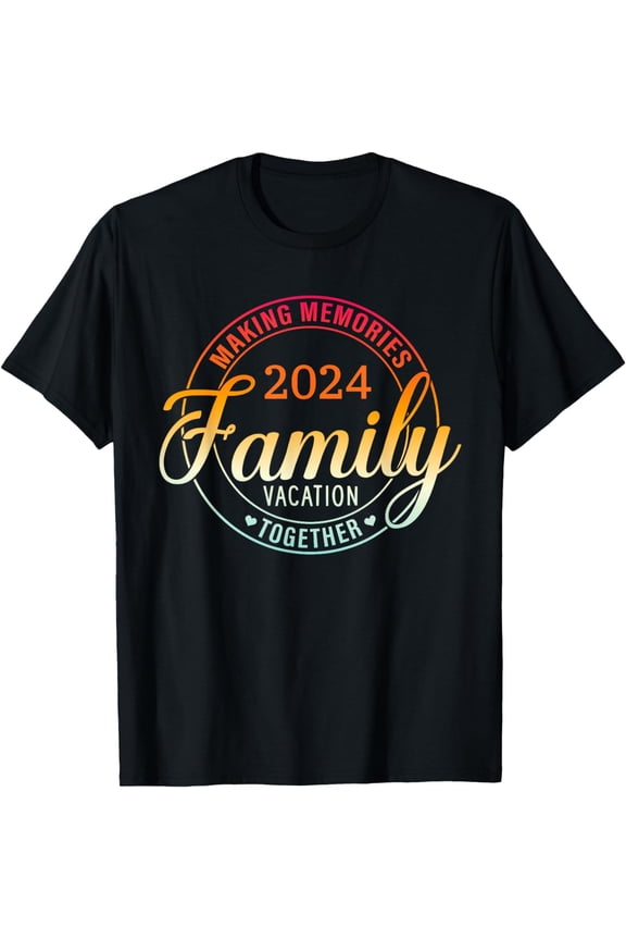t-shirt Family 2024 Vacation Matching Group T-Shirt mens,black,women,funny,journey,Crew Neck, Short Sleeve,custom clothing patterns.gift