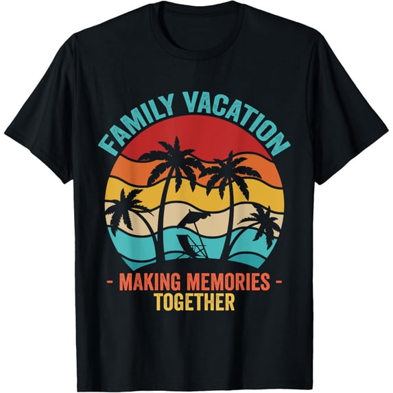 t-shirt Family Vacation 2024 Beach Matching Family Vacation 2024 T-Shirt mens,black,women,funny,journey,Crew Neck, Short Sleeve,custom clothing patterns.gift