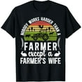 thumbnail image 1 of t-shirt Farmer's Wife Farm Wife Of A Farmer Wife T-Shirt mens，black，women，funny，journey，Crew Neck, Short Sleeve,custom clothing patterns.gift, 1 of 4