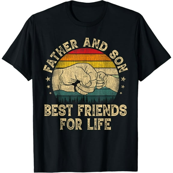 t-shirt Father And Son Best Friends For Life Father's Day T-Shirt mens，black，women，funny，journey，Crew Neck, Short Sleeve,printing