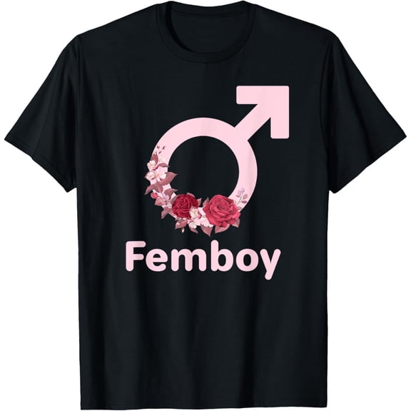 t-shirt Femboy T-Shirt mens，black，women，funny，journey，Crew Neck, Short Sleeve,custom clothing patterns.gift