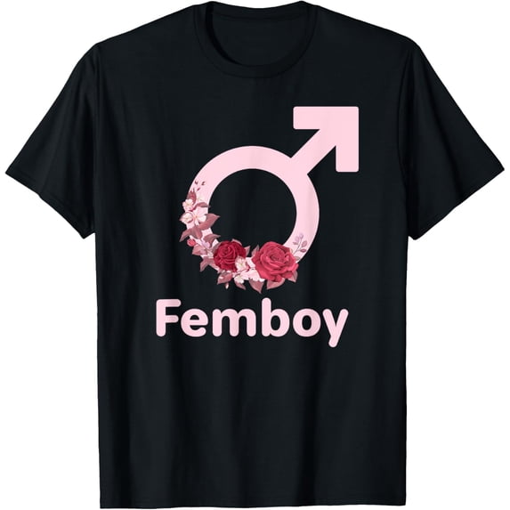 t-shirt Femboy T-Shirt mens,black,women,funny,journey,Crew Neck, Short Sleeve,custom clothing patterns.gift