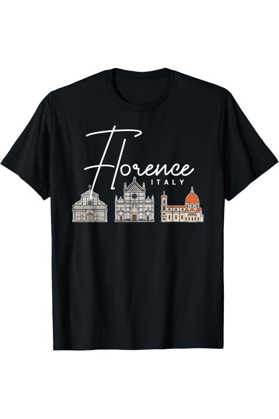 t-shirt Florence Italy City Skyline Map Travel T-Shirt mens,black,women,funny,journey,Crew Neck, Short Sleeve,printing