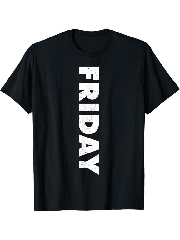 t-shirt Friday Tshirt Its Finally Firday Distressed Shirt mens,black,women,funny,journey,Crew Neck, Short Sleeve,printing