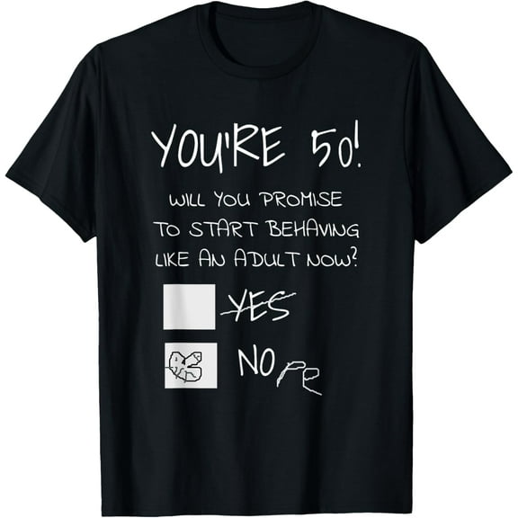 t-shirt Funny 50th Birthday Gag Gift Idea 50 Years Old Joke Present T-Shirt mens，black，women，funny，journey，Crew Neck, Short Sleeve,printing