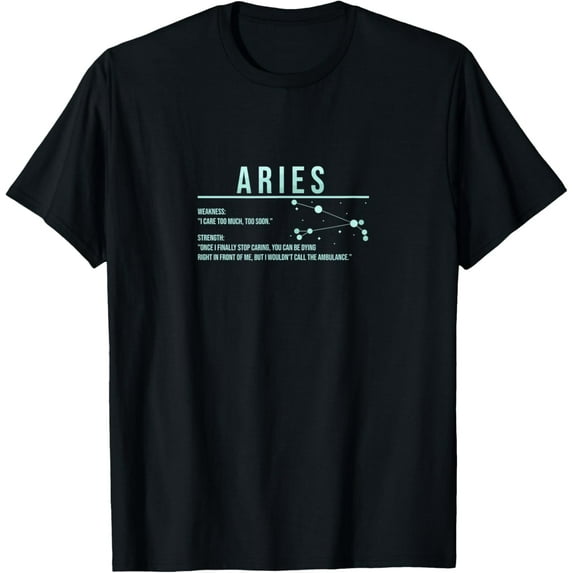 t-shirt Funny Aries Facts Saying Astrology Horoscope Birthday T-Shirt mens,black,women,funny,men,journey,Crew Neck, Short Sleeve,printing