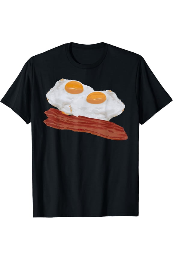 t-shirt Funny Bacon and Eggs Costume T-Shirt mens,black,women,funny,journey,Crew Neck, Short Sleeve,custom clothing patterns.gift