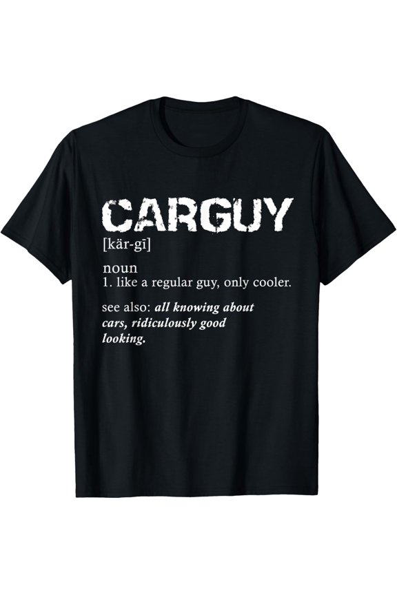 Funny Car Guy Car Guy Definition Gear Head T-ShirtMen and women, Black T-shirt, size: Extra large