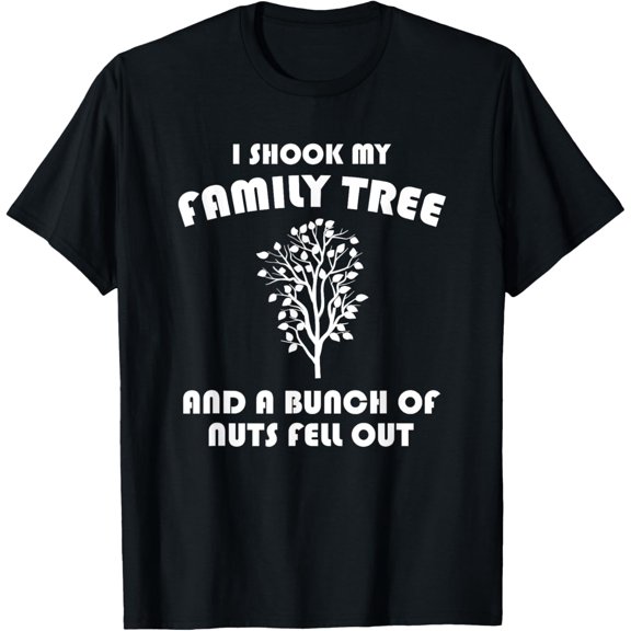 t-shirt Funny Family Reunion Shook My Family Tree Bunch Of Nuts T-Shirt mens，black，women，funny，journey，Crew Neck, Short Sleeve,printing