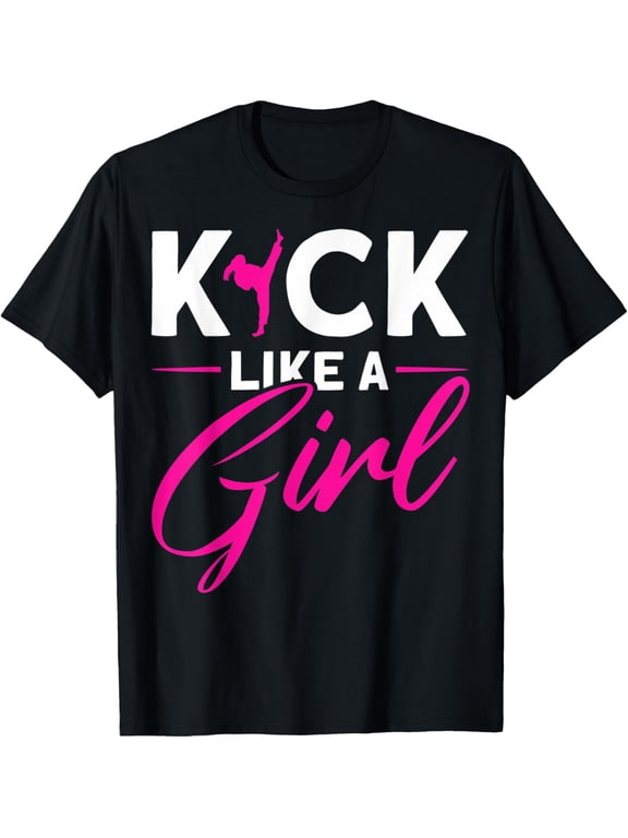 t-shirt Funny Girl Kickboxing Girl Taekwondo Girl Martial Arts T-ShirtMen and women can wear, black T-shirts, gifts. Age: M,L,XL 2XL, 3XL, 4XL