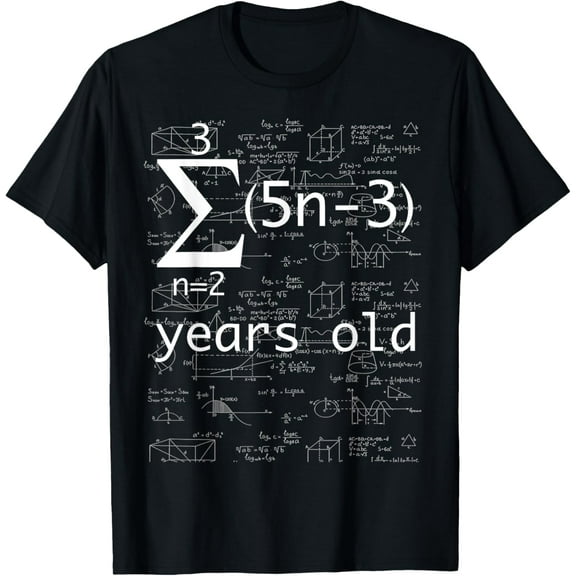 t-shirt Funny Math Geek 19th Birthday, 19 Years Old Shirt Boys Girls.