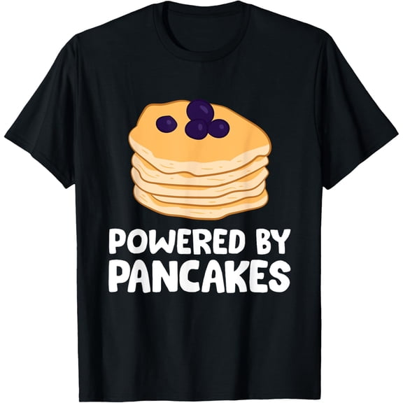 t-shirt Funny Pancakes Lover Powered By Pancakes T-Shirt.