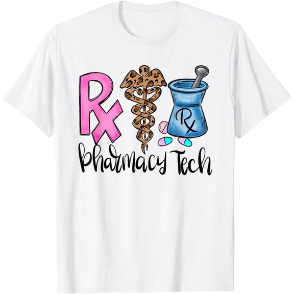 t-shirt Funny Pharmacy Technician CPhT Pharmacist Tech T-Shirt mens, woman, white，funny，journey，Crew Neck, Short Sleeve,custom clothing patterns.gift