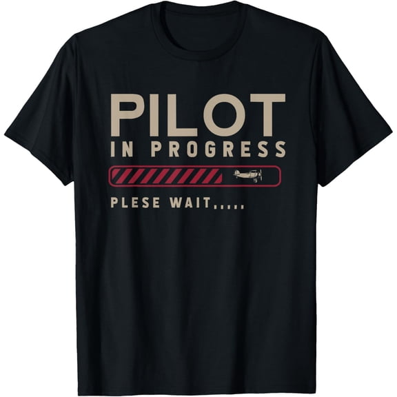 t-shirt Funny Pilot In Progress Please Wait Future Pilot T-Shirt.
