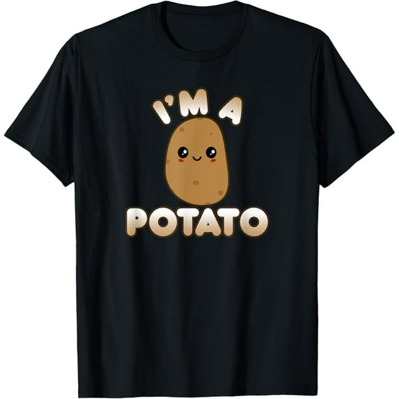 Funny Potato Costume Cute Kawaii Style Smiling I'm A Potato T-Shirt