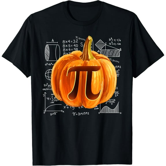t-shirt Funny Pumpkin Pie Halloween Thanksgiving Math Teacher Pi Day T-Shirt mens,black,women,funny,men,journey,Crew Neck, Short Sleeve,printing