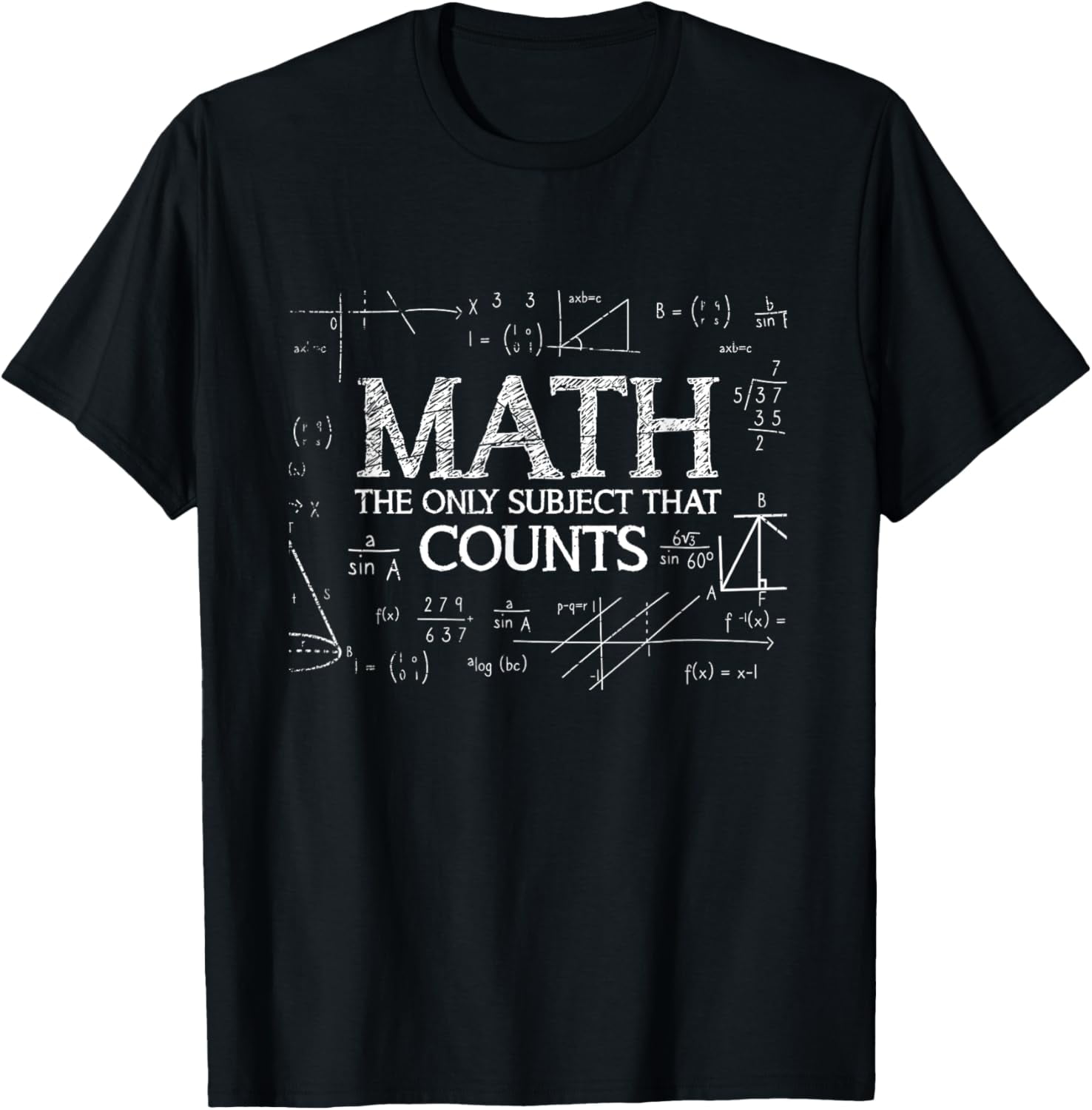 t-shirt Funny Science Nerd Math The Only Subject That Counts Math T ...