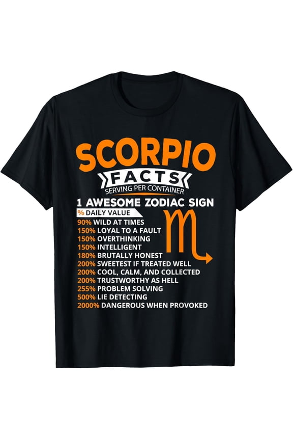 t-shirt Funny Scorpio Birthday Shirt Astrology Zodiac Sign Gift T-Shirt mens t shirt,black,women,funny,misfits,men,journey