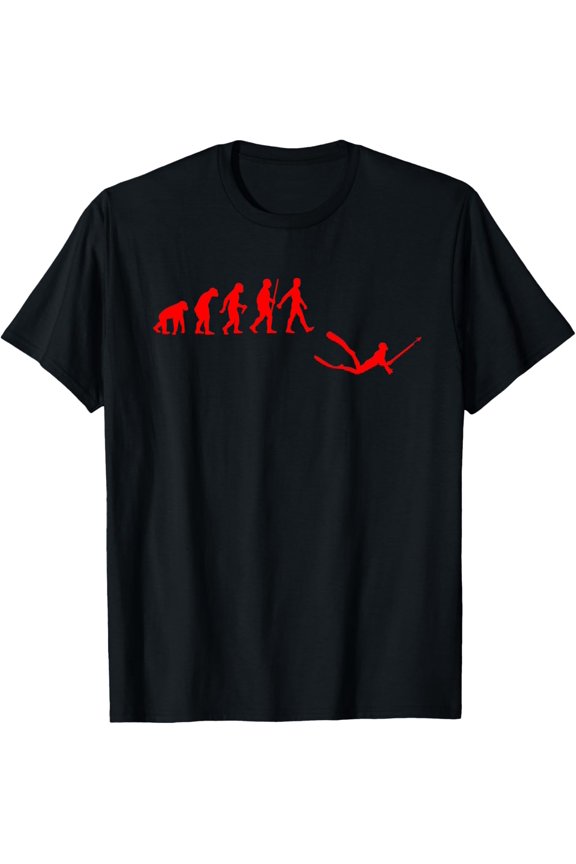 t-shirt Funny Spearfishing Gift Men Women Cool Spearfish Evolution T-Shirt.