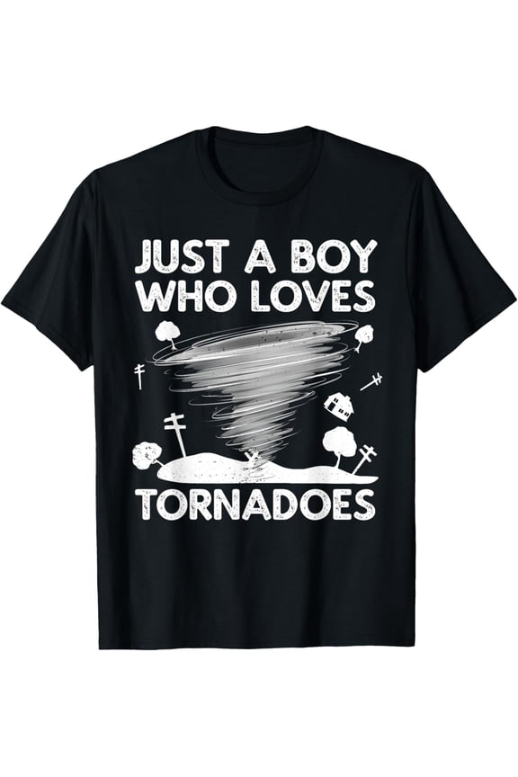 Funny Tornado Art For Men Boys Weather Storm Tornado Chaser T-Shirt