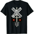 thumbnail image 1 of t-shirt Funny Train Railroad Crossing With Lights Road Sign T-Shirt., 1 of 4
