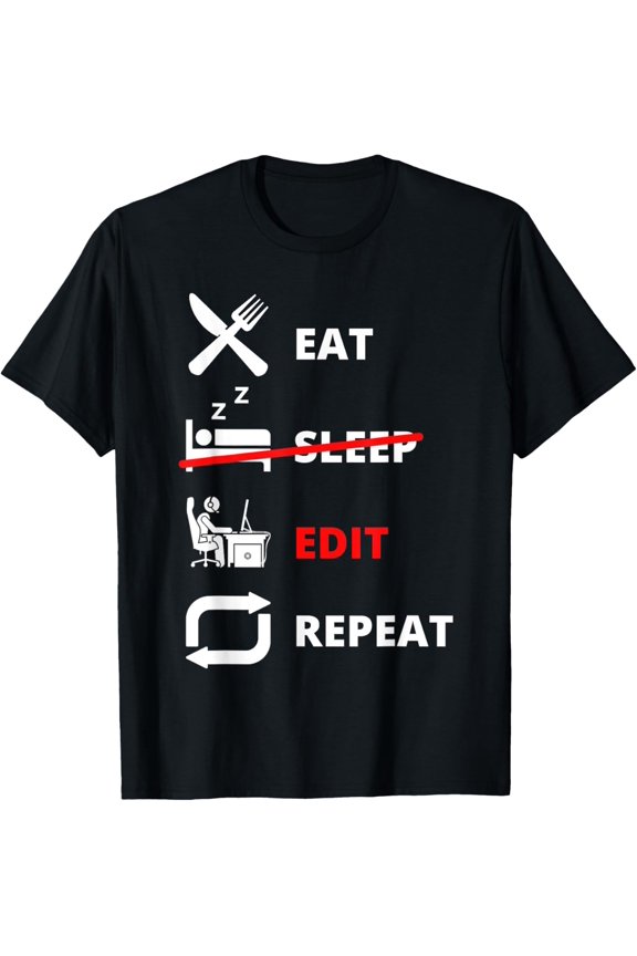 t-shirt Funny Video Editing Film Making Cool Design for Video Editor T-Shirt mens,black,women,funny,men,journey,Crew Neck, Short Sleeve,printing