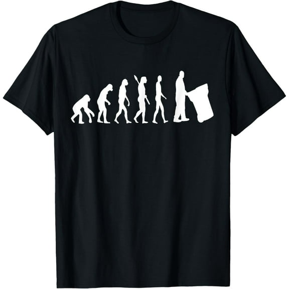 t-shirt Garbage Man Evolution Trash Bin Trash Truck Driver T-Shirt mens，black，women，funny，men，journey，Crew Neck, Short Sleeve,printing
