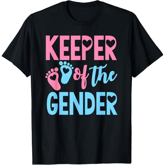 t-shirt Gender Reveal Keeper of the Gender T Shirt, Gender Reveal T-Shirt mens,black,women,funny,journey,Crew Neck, Short Sleeve,printing